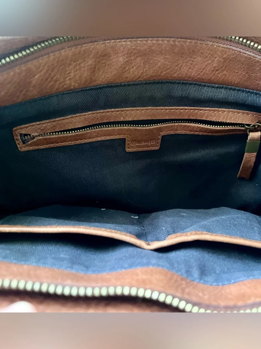 Madewell Brown Leather Satchel Tote
